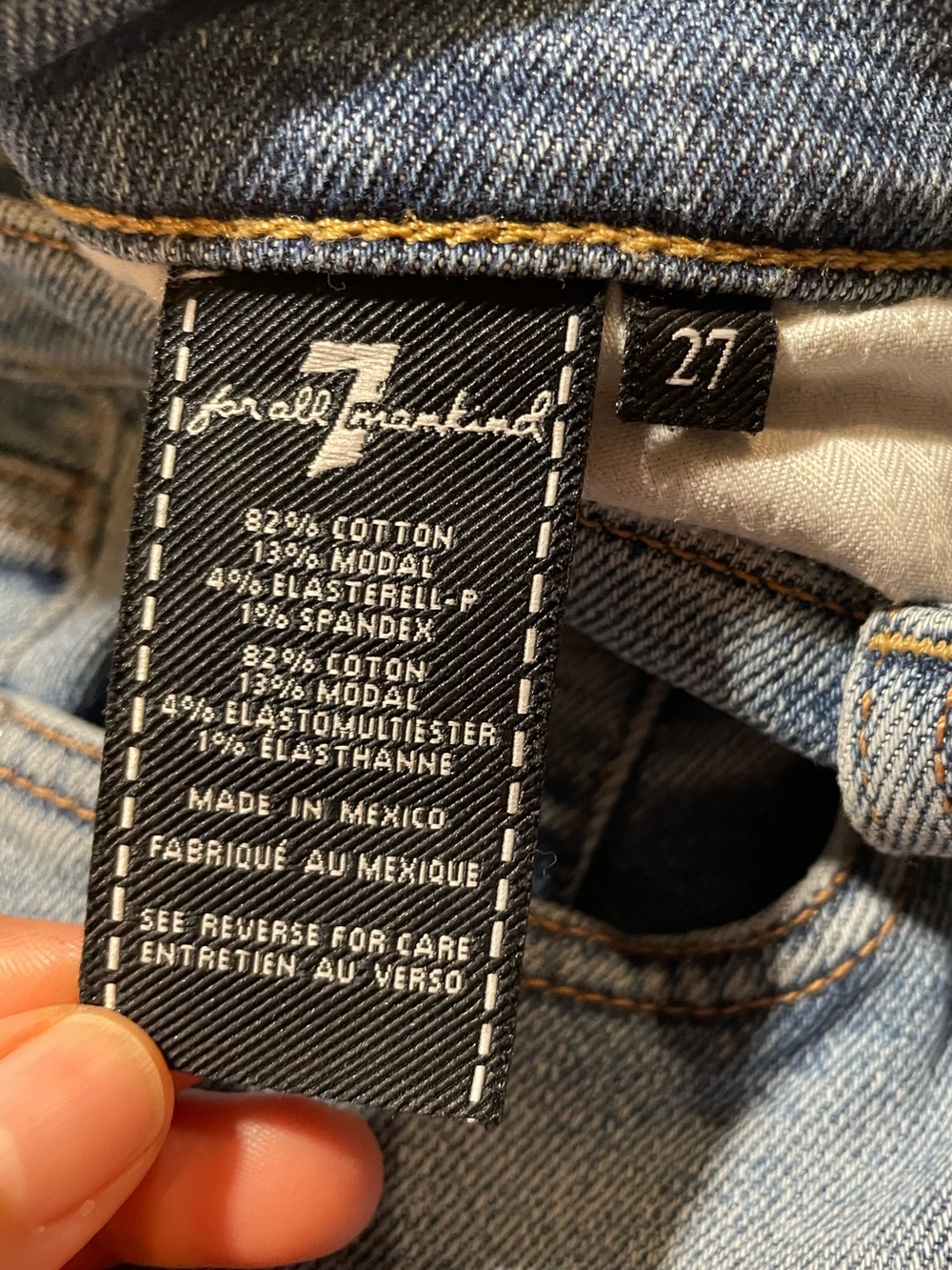 7 For All Mankind Luxe Vintage "The Ankle Skinny" Jeans. Size 27. - Picture 7 of 11